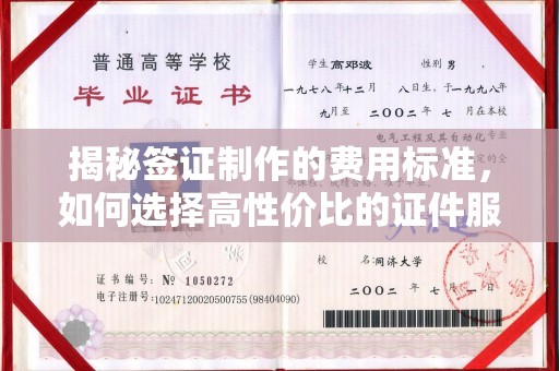 广丰揭秘签证制作的费用标准，如何选择高性价比的证件服务？