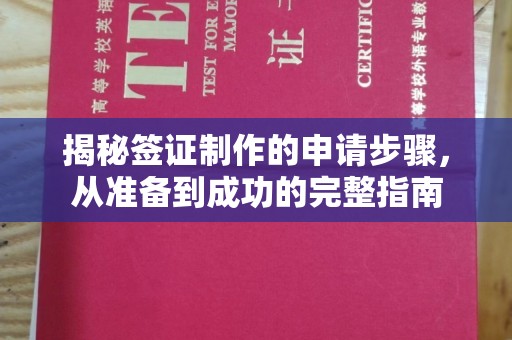 广丰揭秘签证制作的申请步骤，从准备到成功的完整指南