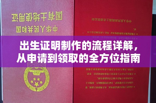 广丰出生证明制作的流程详解，从申请到领取的全方位指南